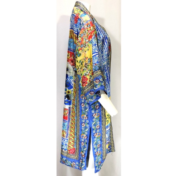 JOHNNY WAS SILK EMBROIDERY SUMMER NAMAKA KIMONO - Picture 3 of 7
